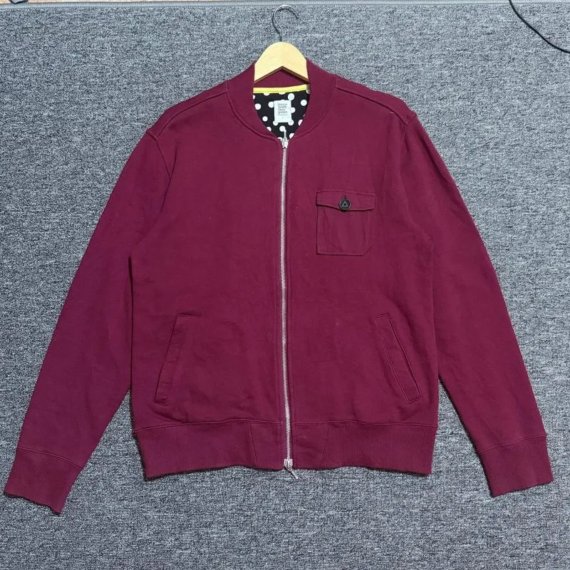 Maroon Bomber Cotton Jacket photo 1