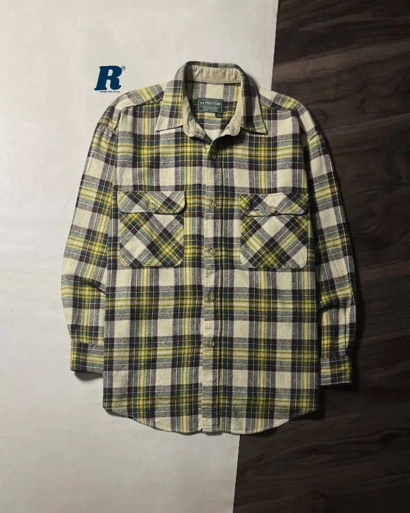 Heavy Flannel Shirt RQ POLO TEAM RALPH LAUREN Size M fit XL photo 1