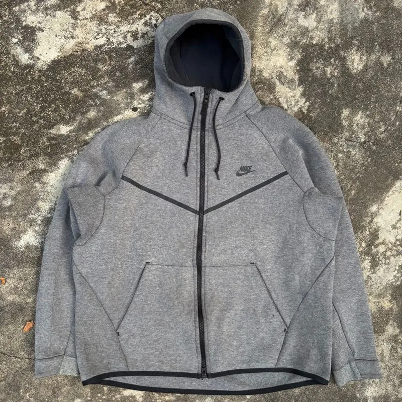 Gray Nike Tech Zip Up Hoodie photo 1