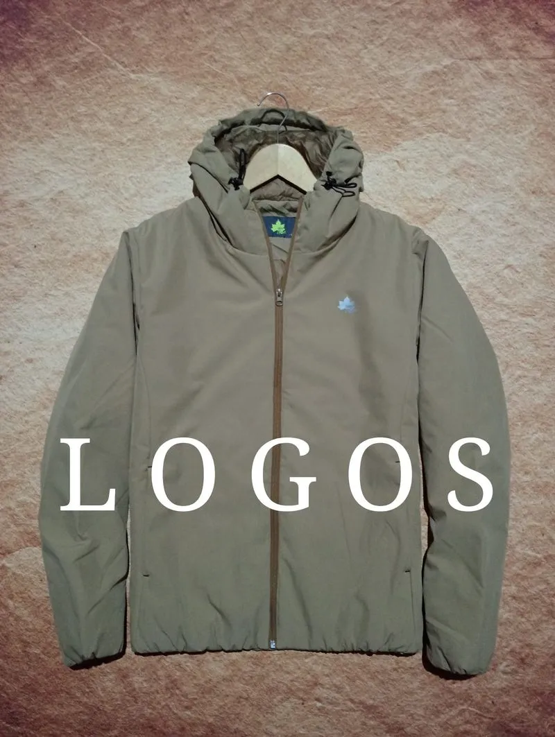 Logos jaket puffer simles second thrift original photo 1