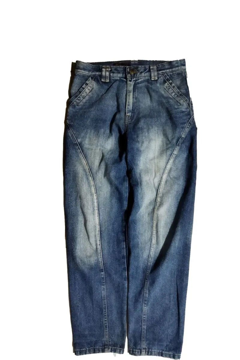 Streetwear Y2K Jeans Pria blue photo 1