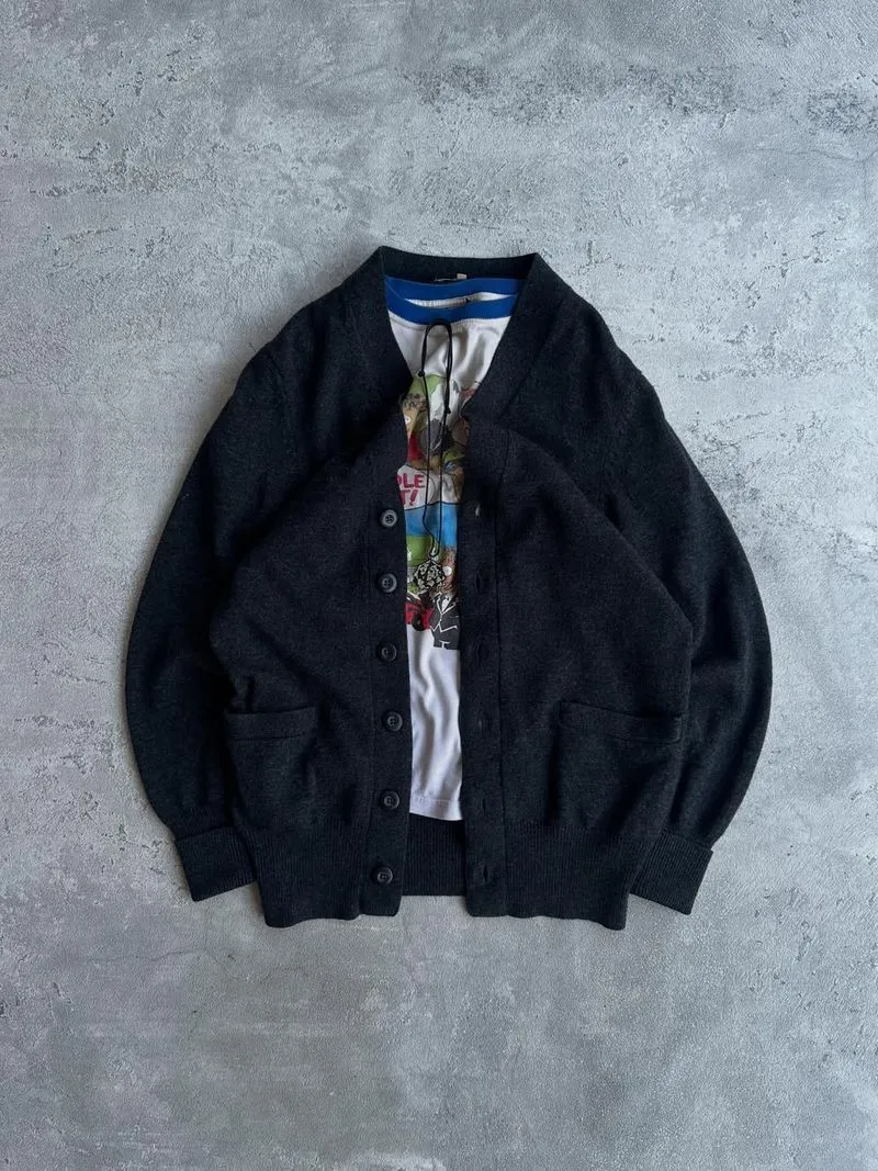 Uniqlo Lambswool basic cardigan knit sweater photo 1