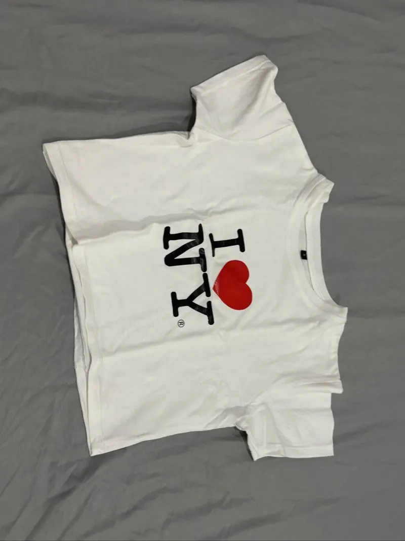 Boxy crop top I love New York photo 1