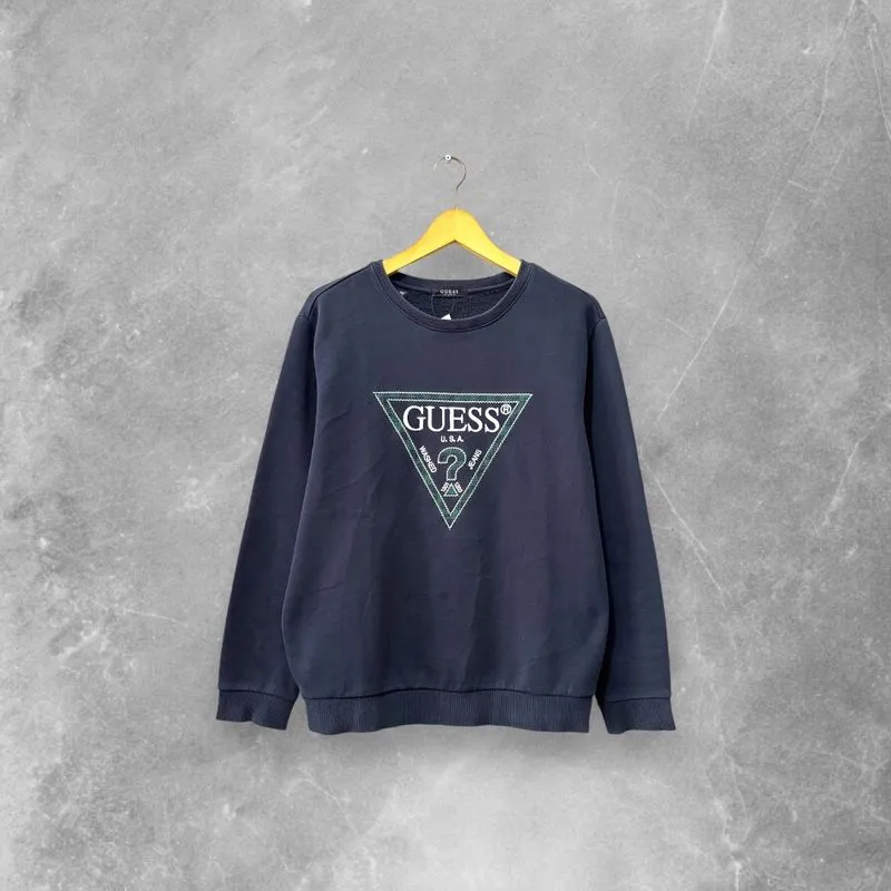 Guess Streetwear Sweatshirt Pria navy black photo 1