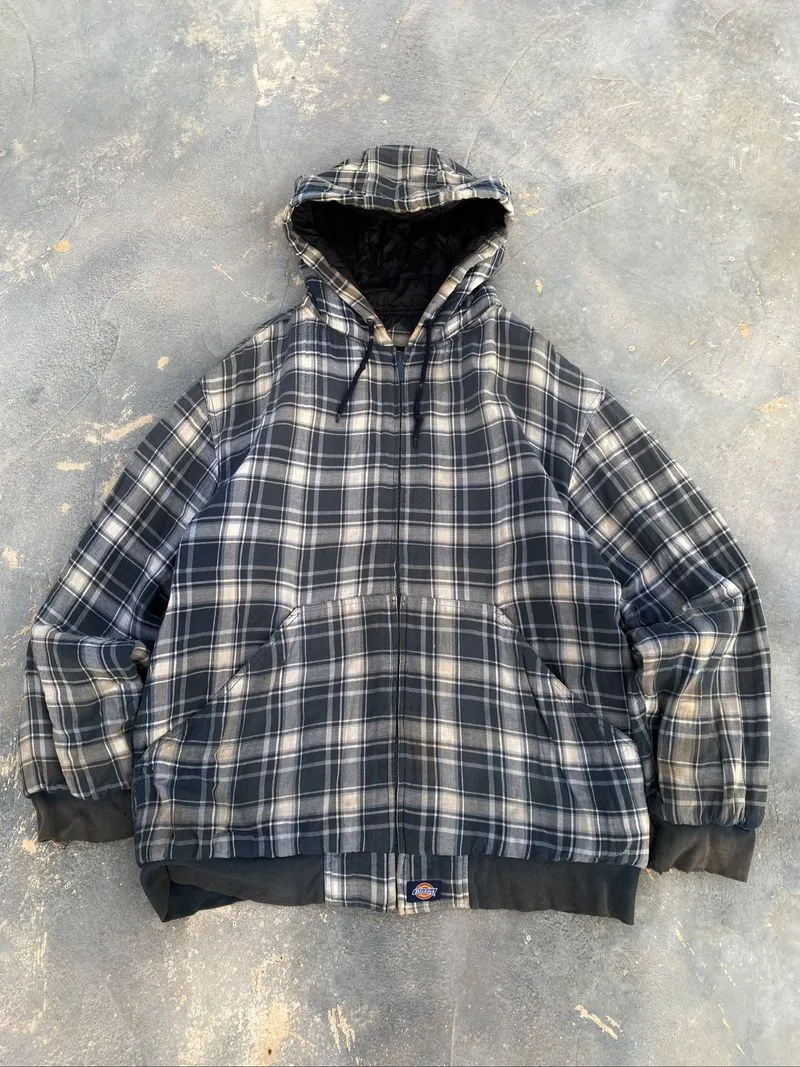 Dickies Quilted Flannel Bomber Hooded Jacket photo 1