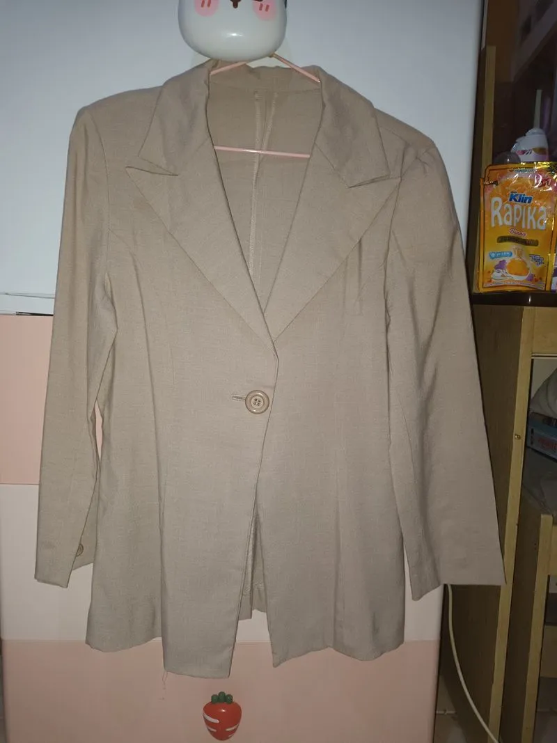 Casual Blazer Wanita khaki photo 1
