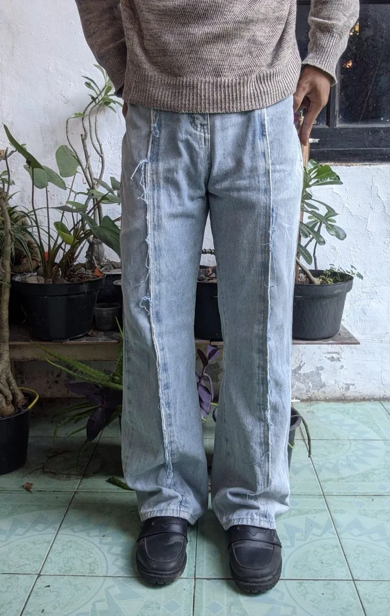 Y2k Loose Baggy Jeans Light Blue - Women  photo 1