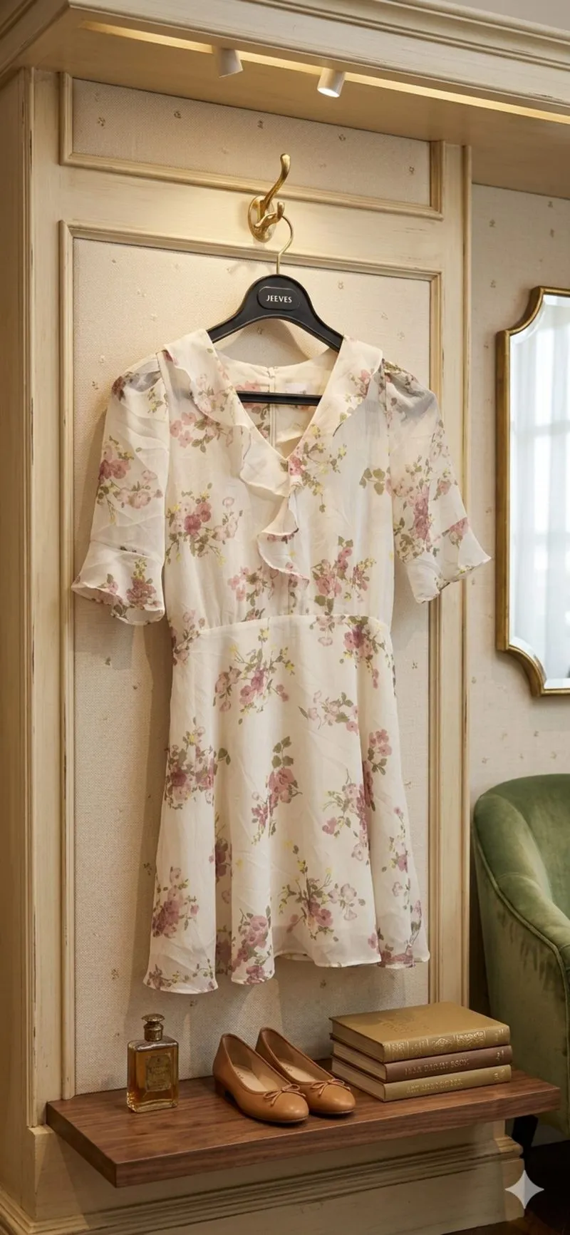 Dress Pendek Chiffon Motif Bunga  photo 1