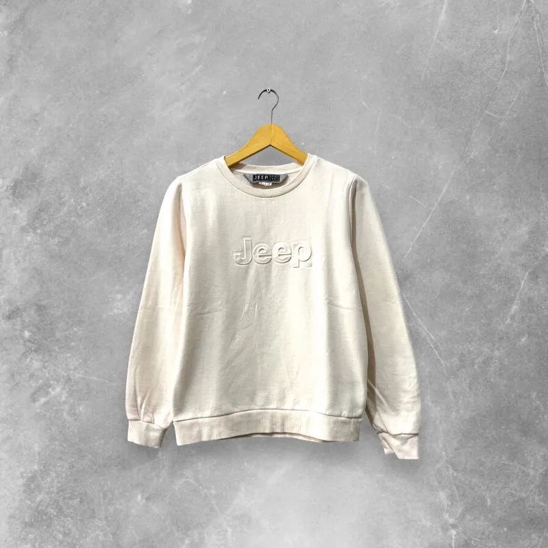 Jeep Luxury Sweatshirt Pria white cream photo 1