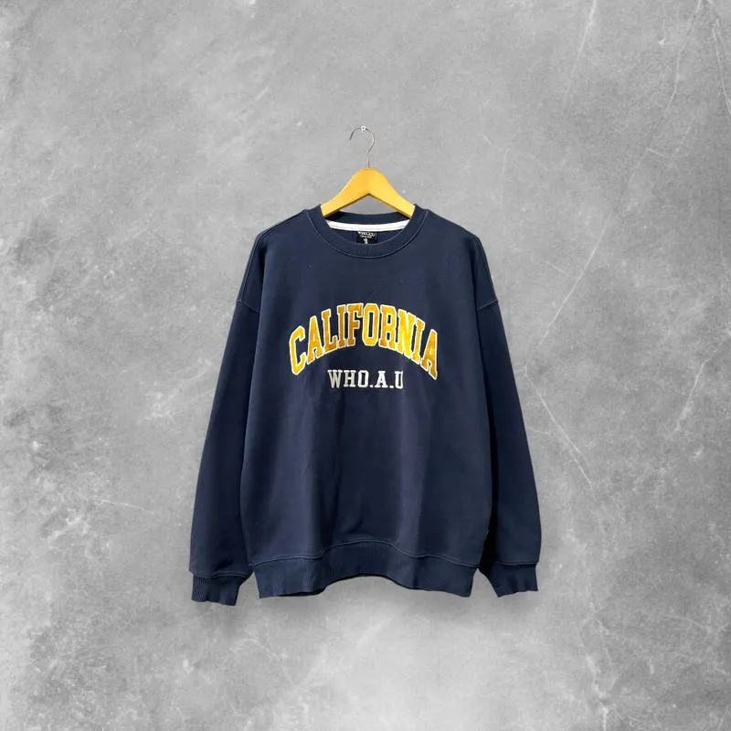 WHO.A.U Streetwear Sweatshirt Pria navy photo 1