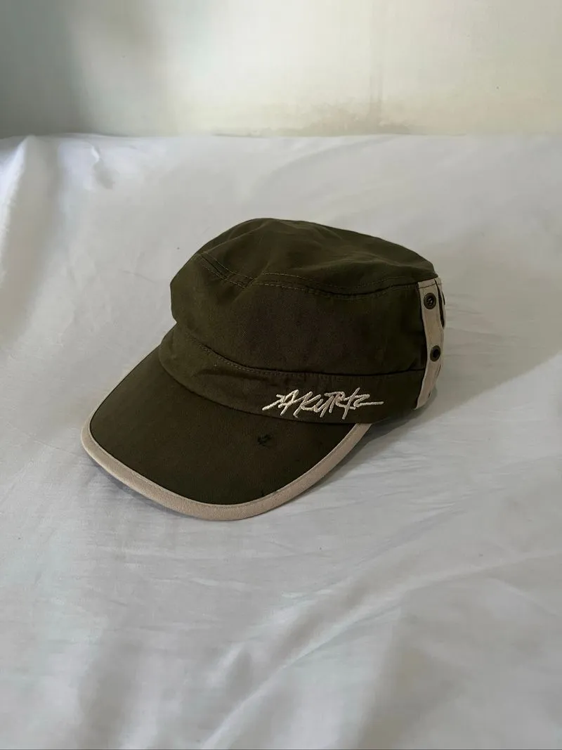 Y2K military-style cadet cap photo 1