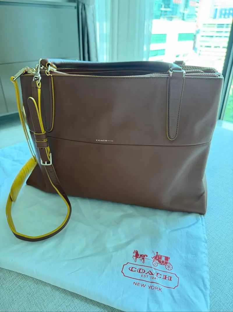COACH Authentic The Borough Tote in Brown – Like New photo 1