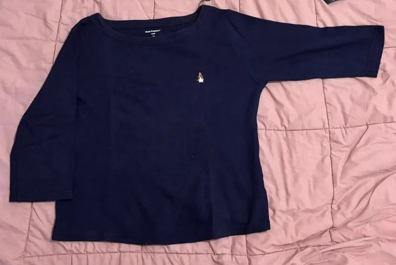navy hush puppies boatneck tee photo 1