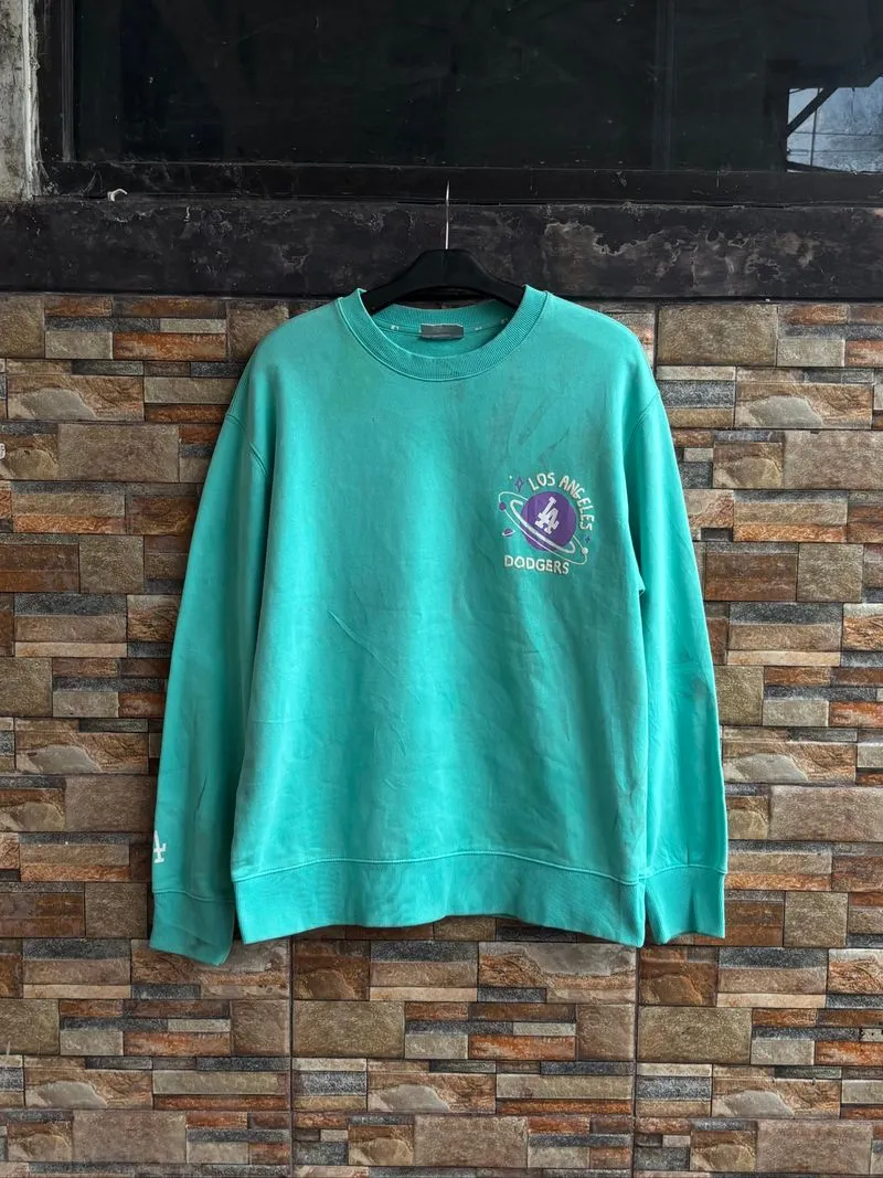 [Termurah] MLB Los Angeles Dodgers Mint Green Sweatshirt photo 1