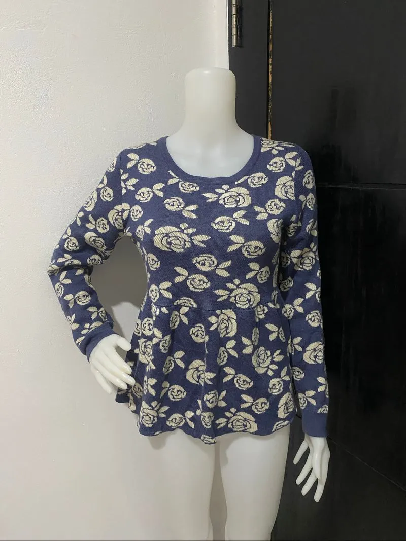 EARTH MUSIC & ECOLOGY Korean knit sweater top atasan blouse  photo 1