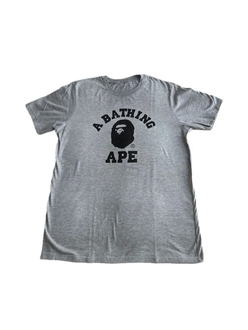 A Bathing Ape Grey Mens T-Shirt / Atasan Cowo Laki-laki Abu- photo 1