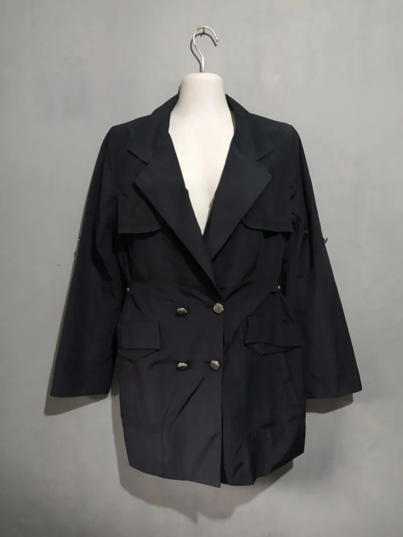 Voll Black Trench Coat Outer photo 1