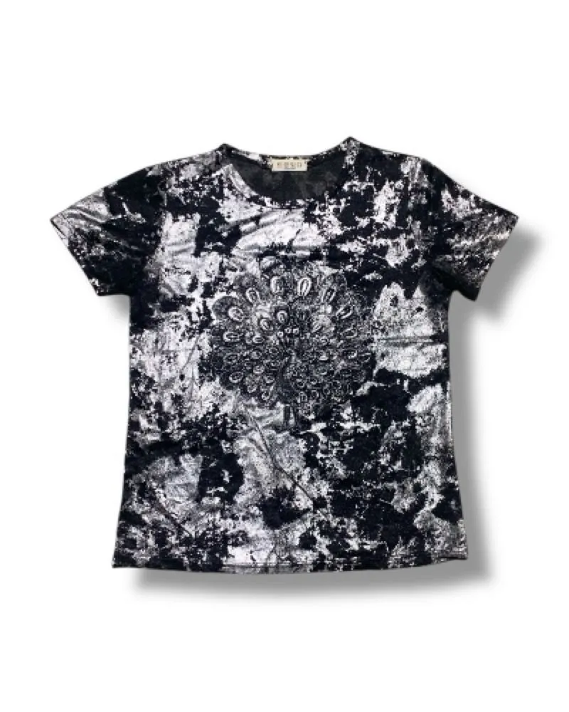 Y2K Monochrome Graphic Tee photo 1