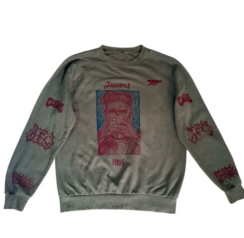 Arsenal custom lino cut sweatshirt gyokeres photo 1
