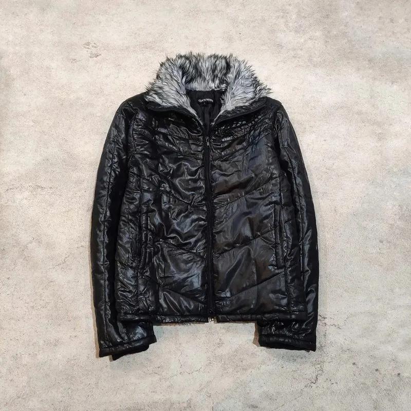 Clockwork Faux Fur Bikers Jacket 2000s Style Vkei photo 1