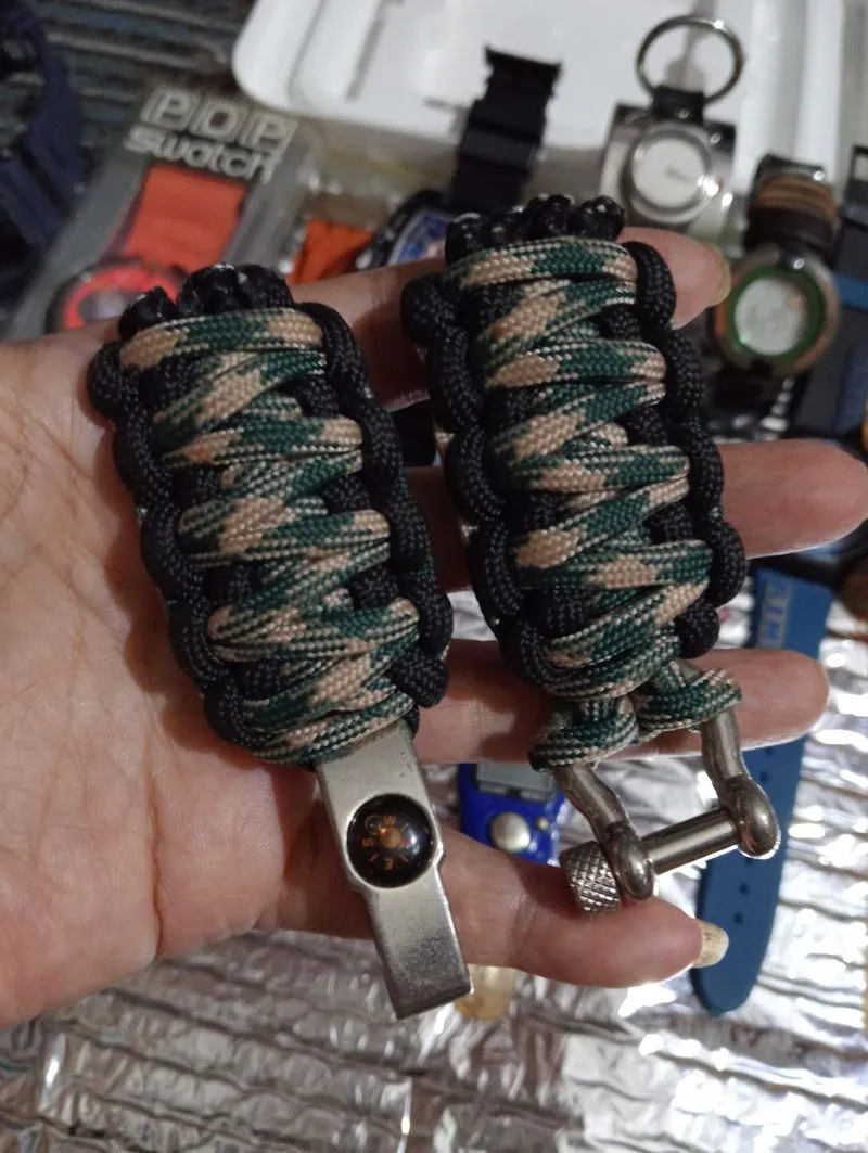 Strap jam bahan Tali gunung with kompas photo 1