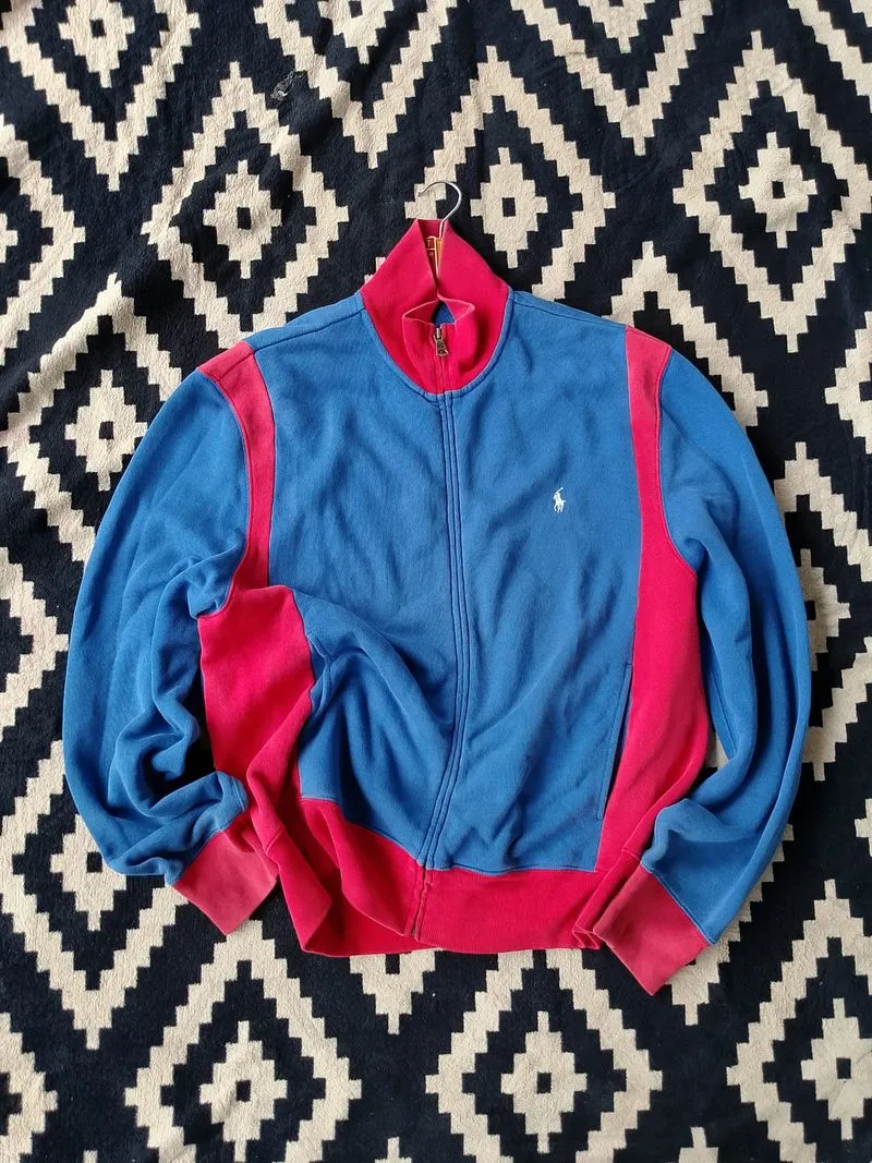 Vintage 90s Polo Ralph Lauren Retro Indy Rave Zip Jacket photo 1
