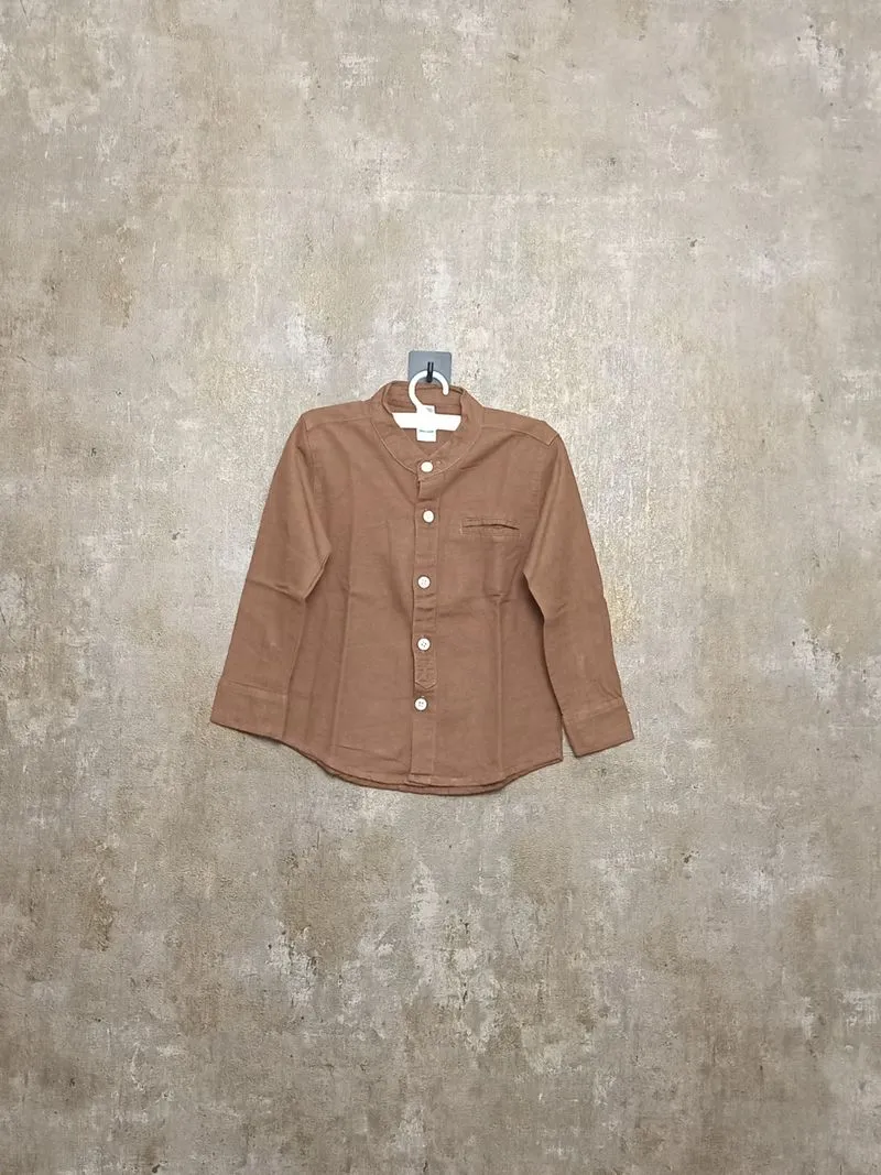 Kemeja Anak Cokelat – Simpel & Elegan photo 1