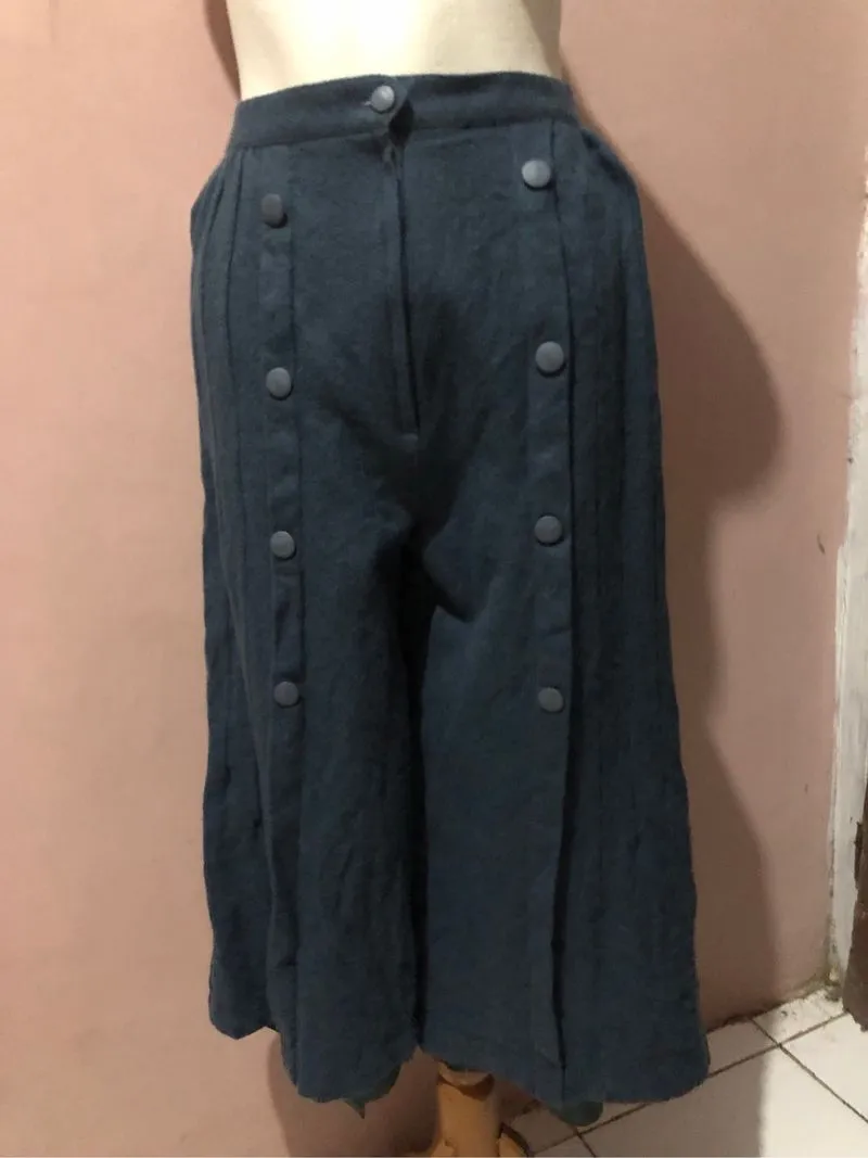 europe pants buttoned emerald green pants photo 1