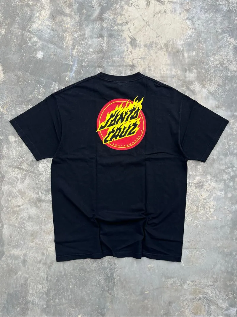 Kaos santa cruz flaming dot photo 1