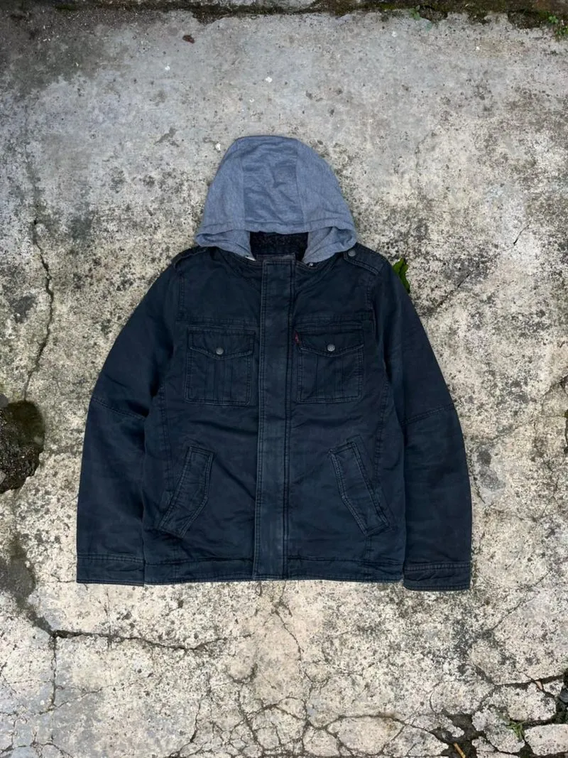 jaket Levi's 90s bahan Tebel colour blackwashed photo 1