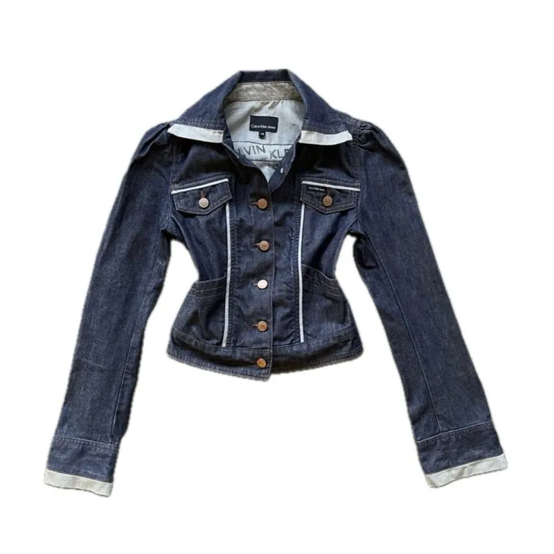Calvin Klein Crop Denim Jacket photo 1