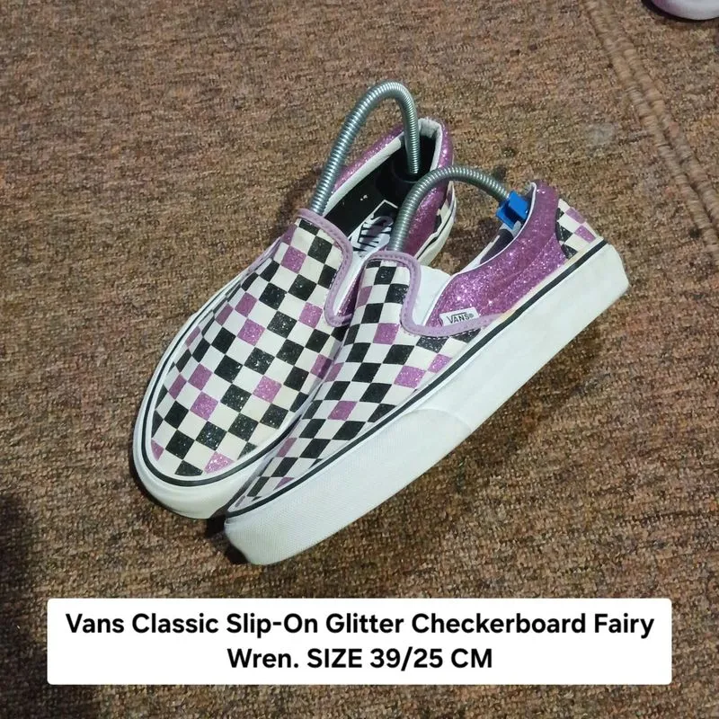 Vans Classic Slip-On Glitter Checkerboard Fairy Wren photo 1