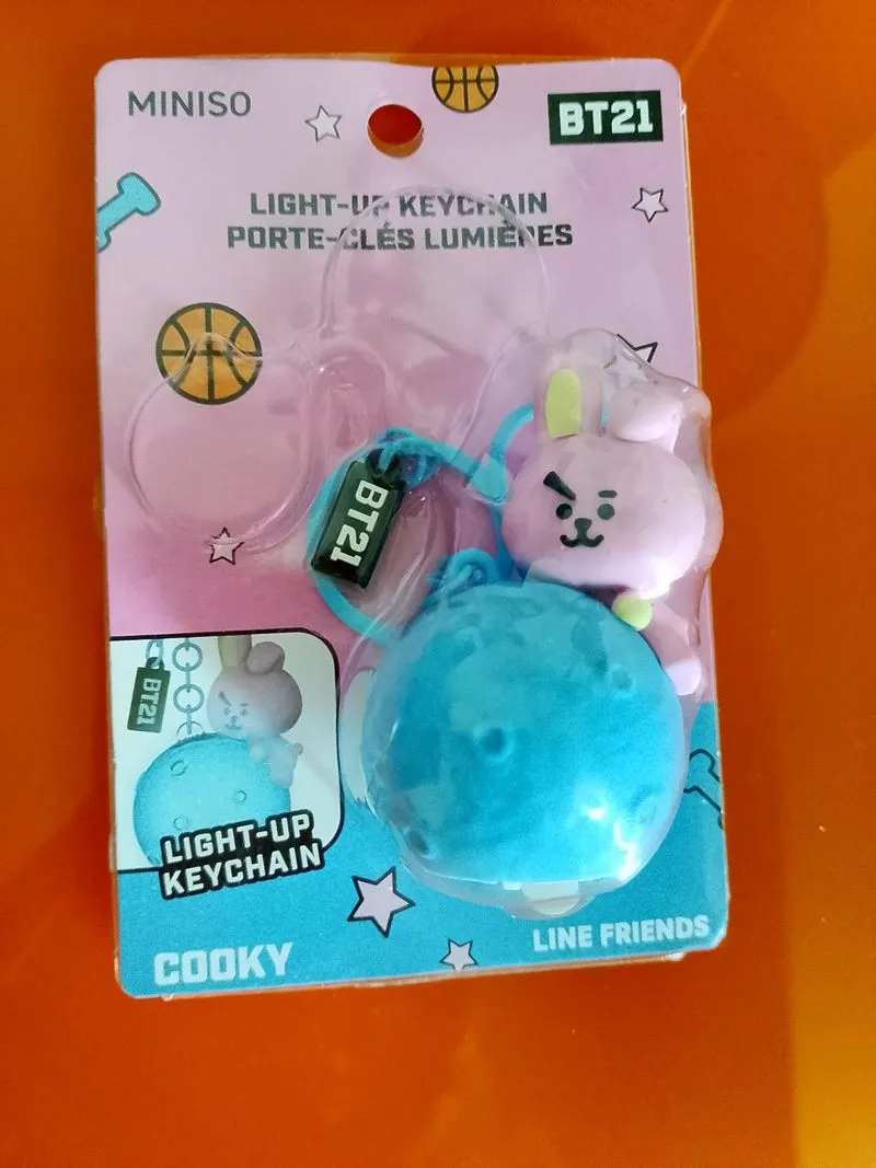 BT21 COOKY LIGHT UP KEYCHAIN STRAP MINISO photo 1