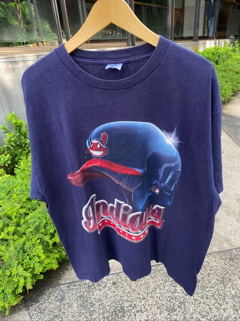 🔥 VINTAGE CLEVELAND INDIANS MLB TEE 1998 🔥 photo 1