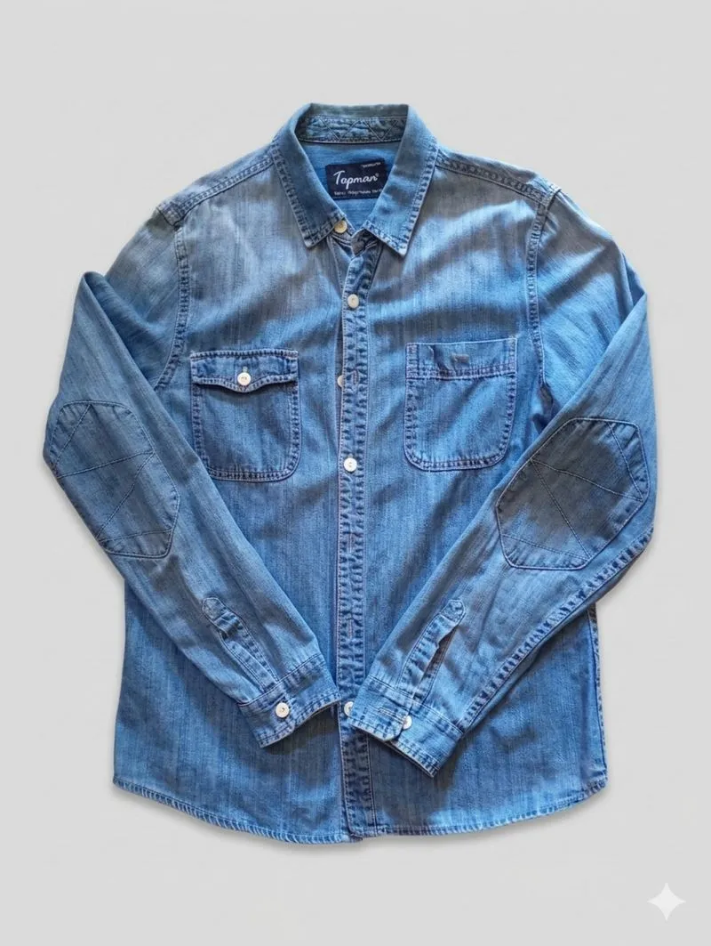 TOPMAN Denim Jeans Shirt (M) photo 1