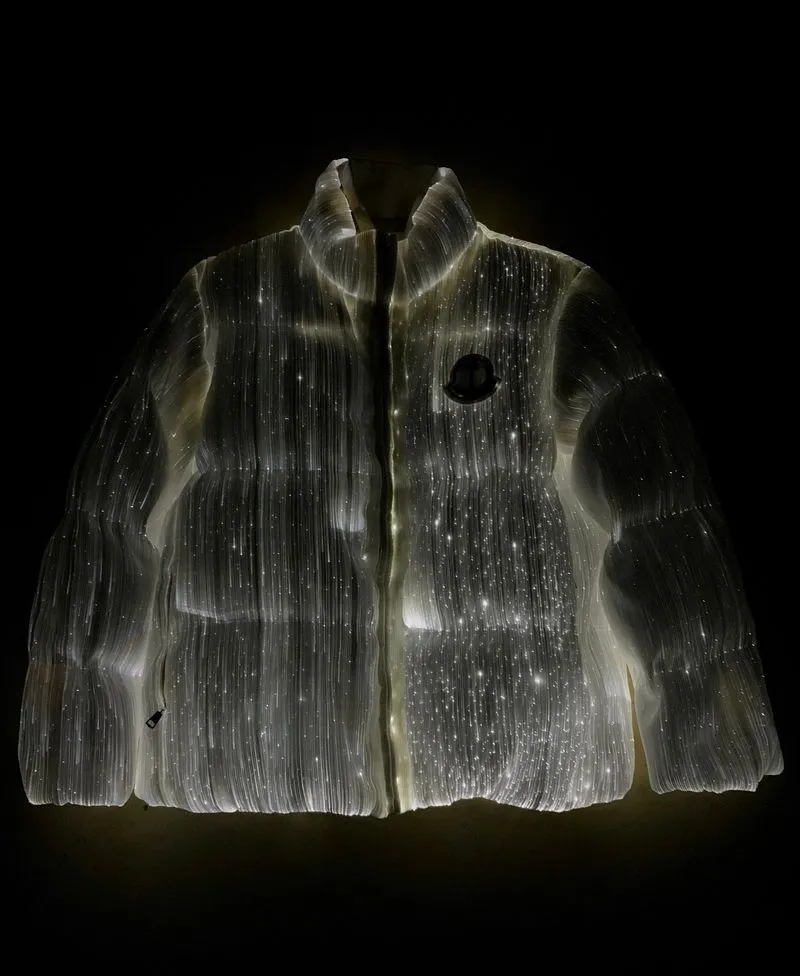 Moncler Palm Angels Bulu Angsa Puffer Jacket Shiny Light Glo photo 1