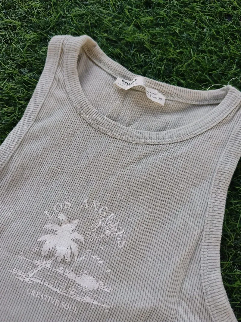 Pull & Bear Light Green Tank Top size S  photo 1