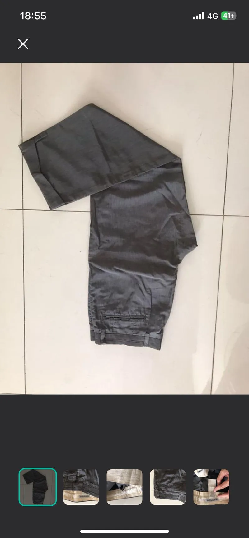 Emporio Armani Luxury Formal pants Pria gray photo 1