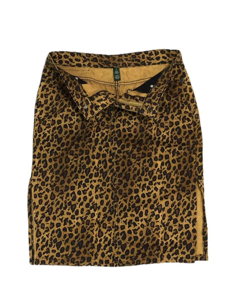 Y2K vintage ralph lauren leopard denim skirts photo 1