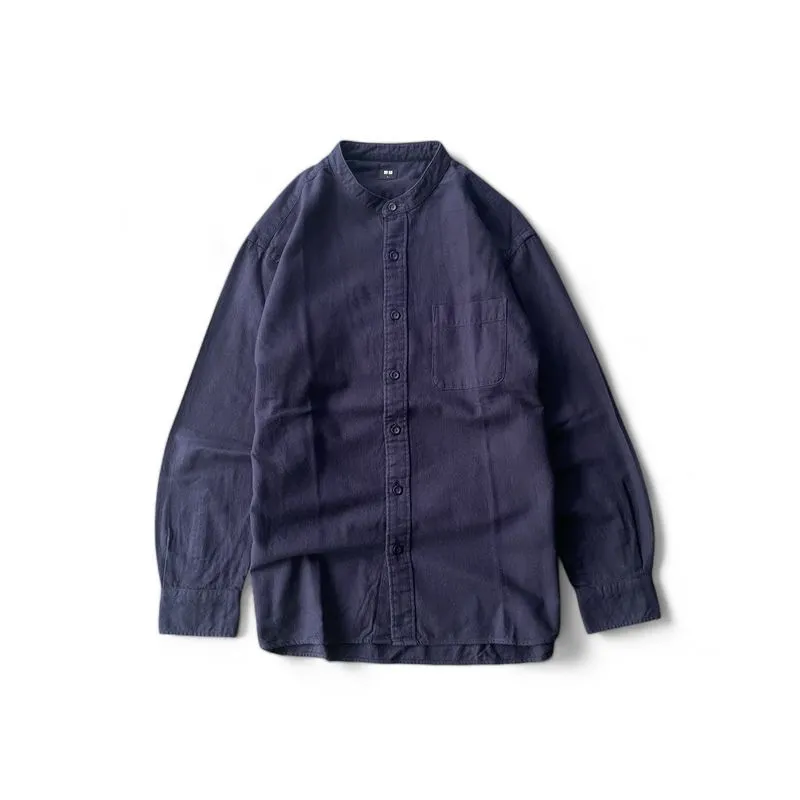 Uniqlo Vintage Streetwear Formal shirt Pria navy photo 1