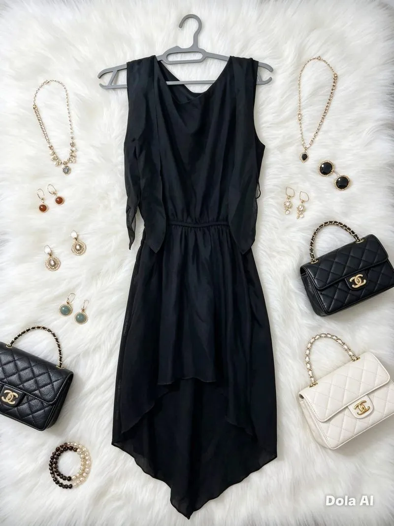 Dress hitam kutungan photo 1
