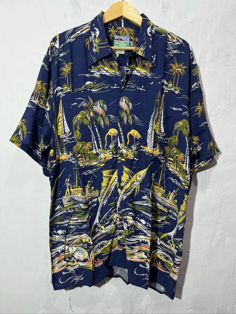 Reyn Spooner Open Collar Shirt Pattern Beach ⁣Multicolor  photo 1