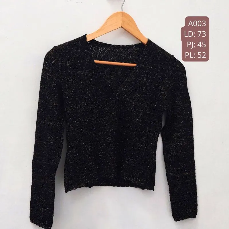 Black Glitter Cardigan photo 1