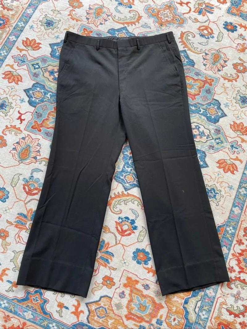 Vintage japanese tailored heavyweight  wool pants trousers photo 1
