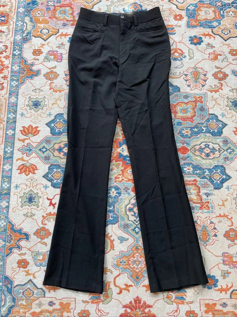 Japanese tailored vintage wool flared pants photo 1