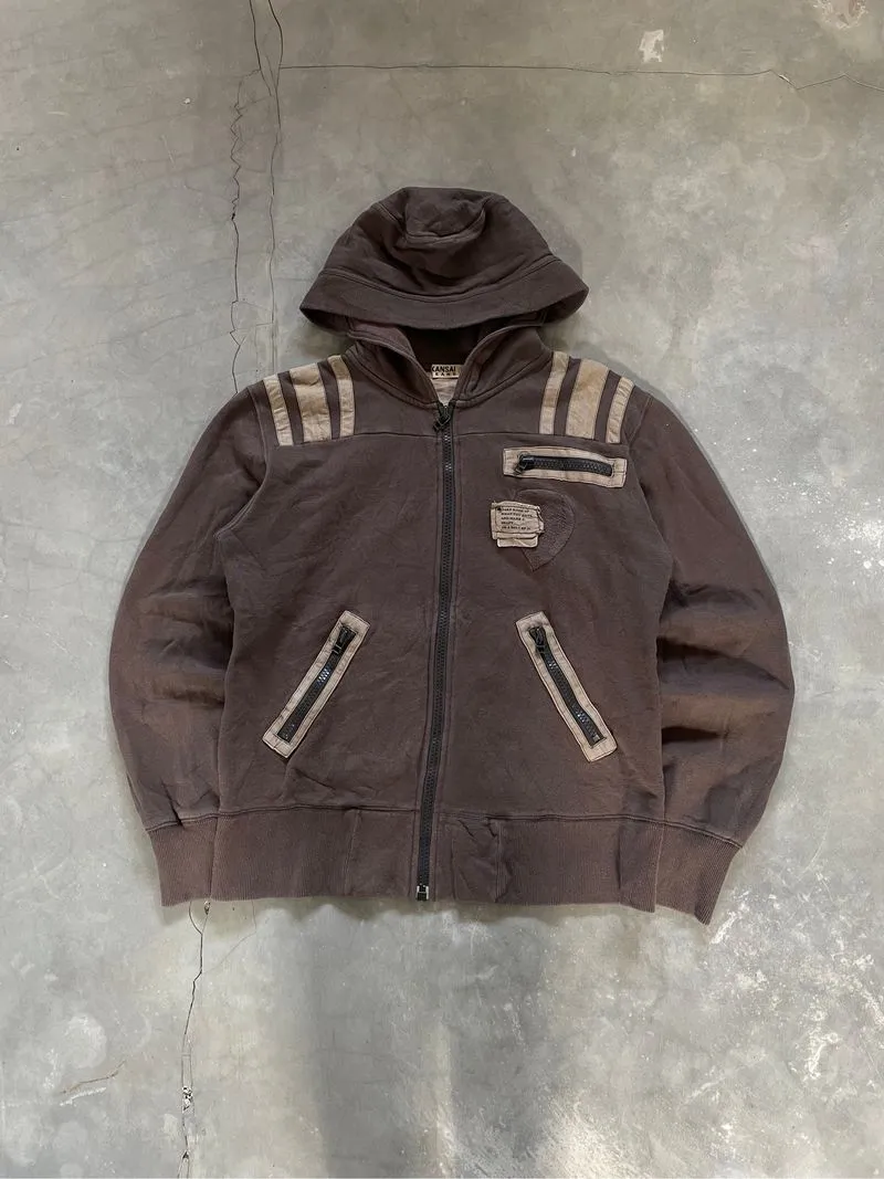Y2k Grunge Emo Kansai Yamamoto Zip Hoodie Heavy Weight photo 1