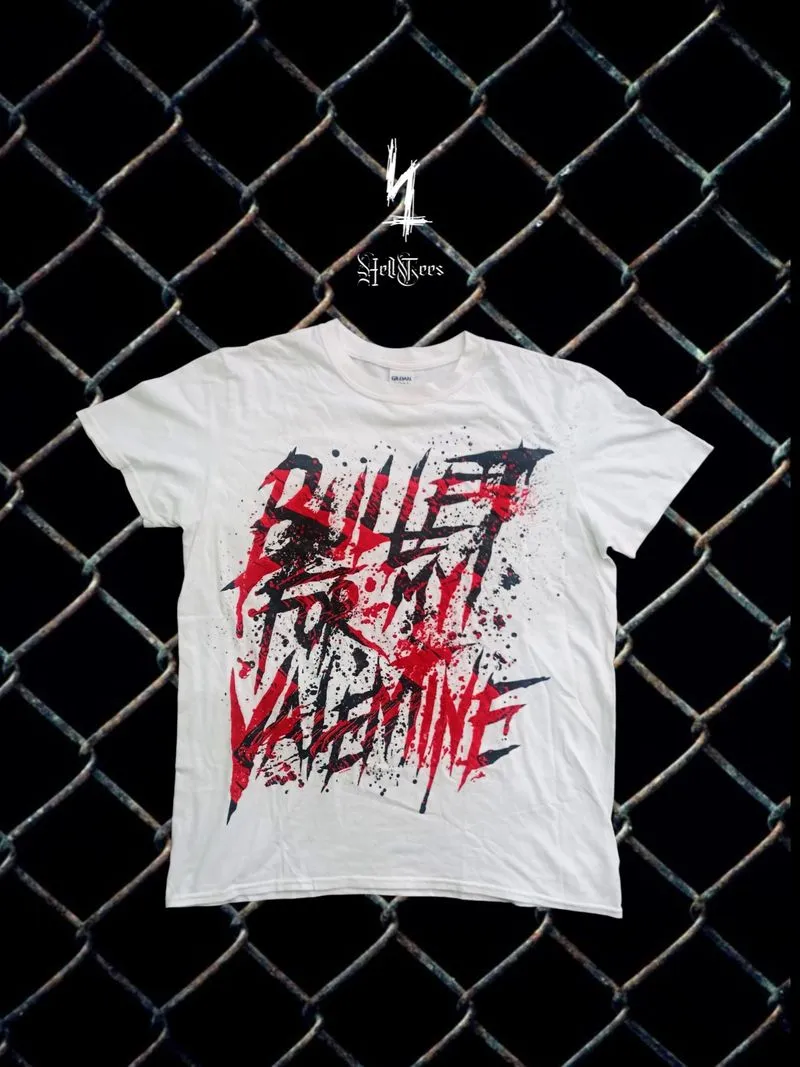 🔥 BULLET FOR MY VALENTINE "y2K Logo" Graphic Tee photo 1