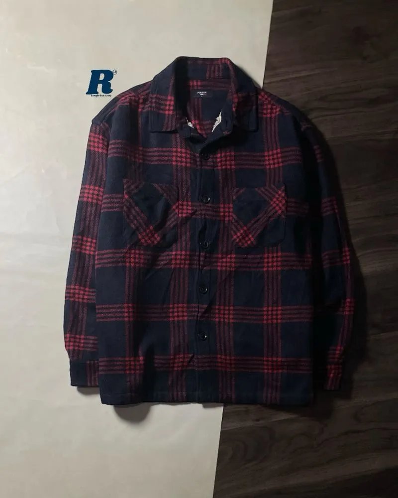 Outer Jacket Flannel Shirt 4 Pocket POLHAM Size L fit XXL photo 1