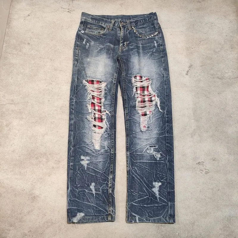 Unknown Distressed Denim Y2k Vkei Japanese style  photo 1