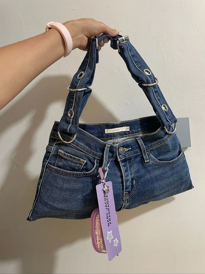 REWORKED BAG FROM ORIGINAL LEVI’S JEANS  photo 1
